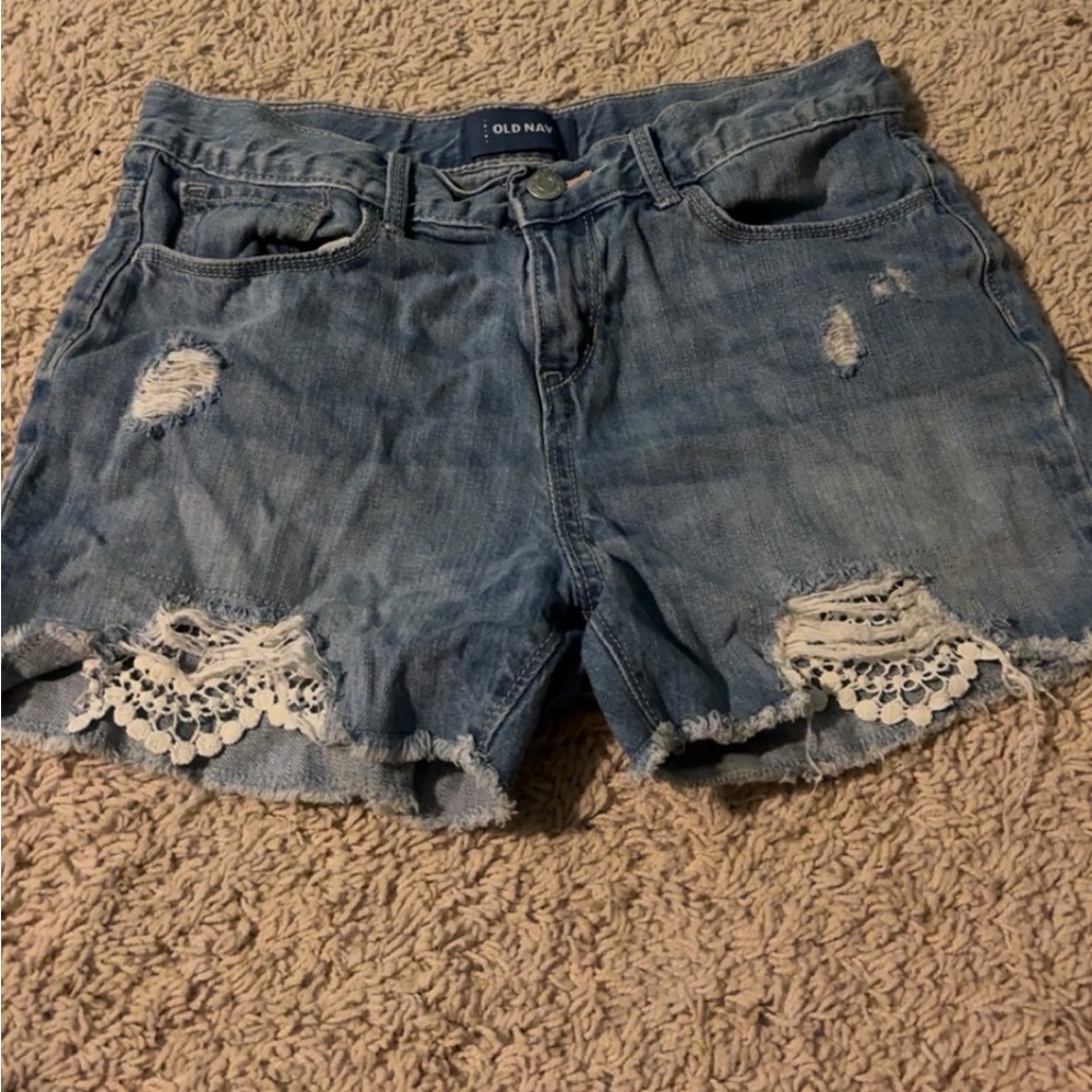 Old Navy Women's Distressed Blue Jean Shorts